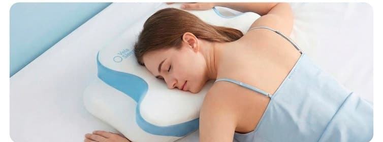 Seller illustration showing a person lying on their side on VelaSleep
